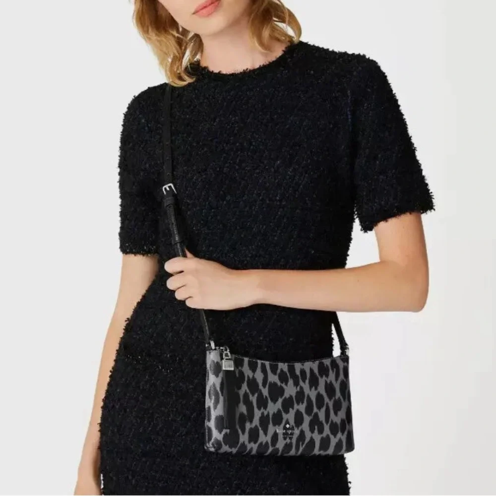 Kate Spade Sadie Crossbody Spotted Animal Print Grey/Multi